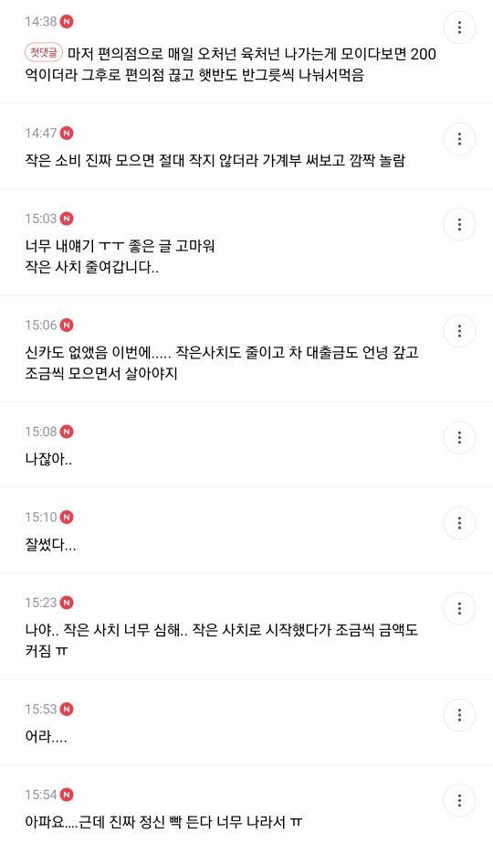 모은 돈 없는 "작은 사치쟁이"들을 위한 달글 2번째 사진