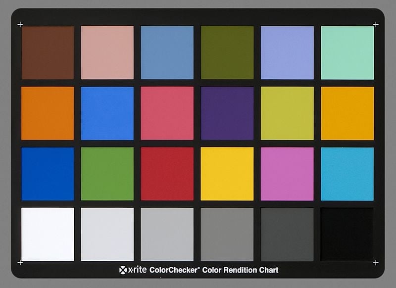 보정 및 미세 조정 중에 사용되는 ColorChecker 색상 표현 차트