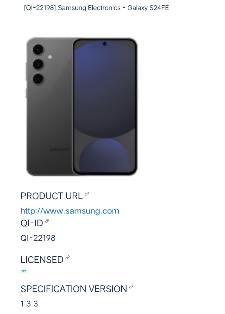 GWrjnXBXMAAgqAV.jpeg 갤럭시S24 FE, 렌더링 이미지 및 유무선 충전 정보 노출