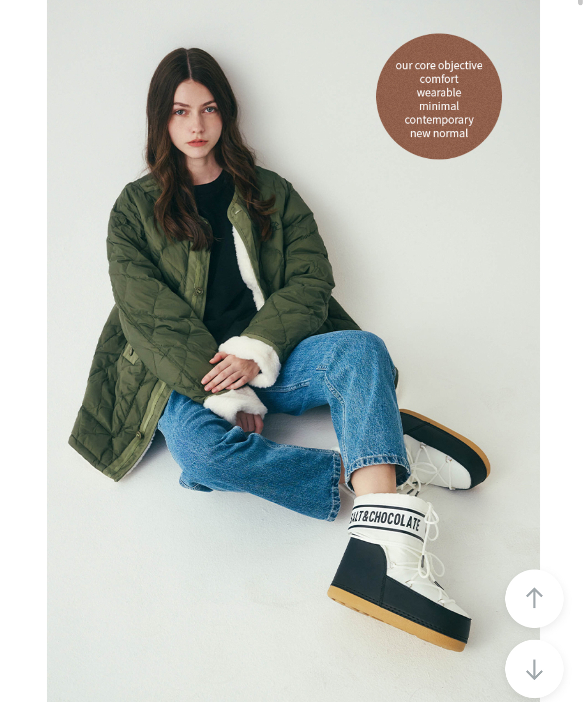 [지그재그] 솔트앤초콜릿 베이커 패딩부츠 (17,820원/무배)