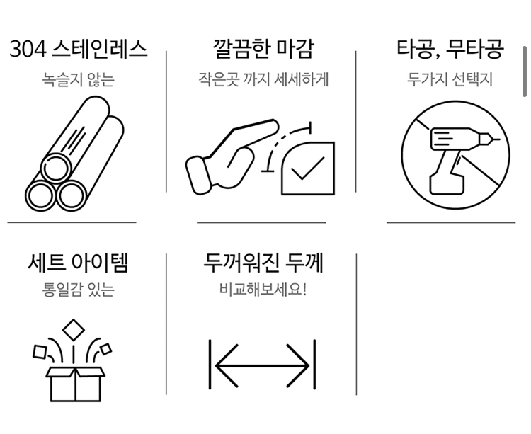 무타공 욕실 수건걸이+접착제 15,110원 (3)