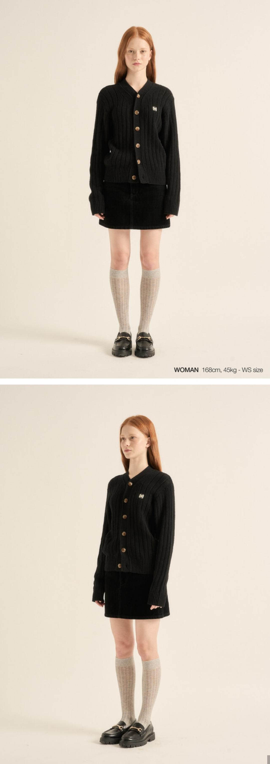 파로 오버 사이즈 부클 가디건 클래식 블랙 59,600원