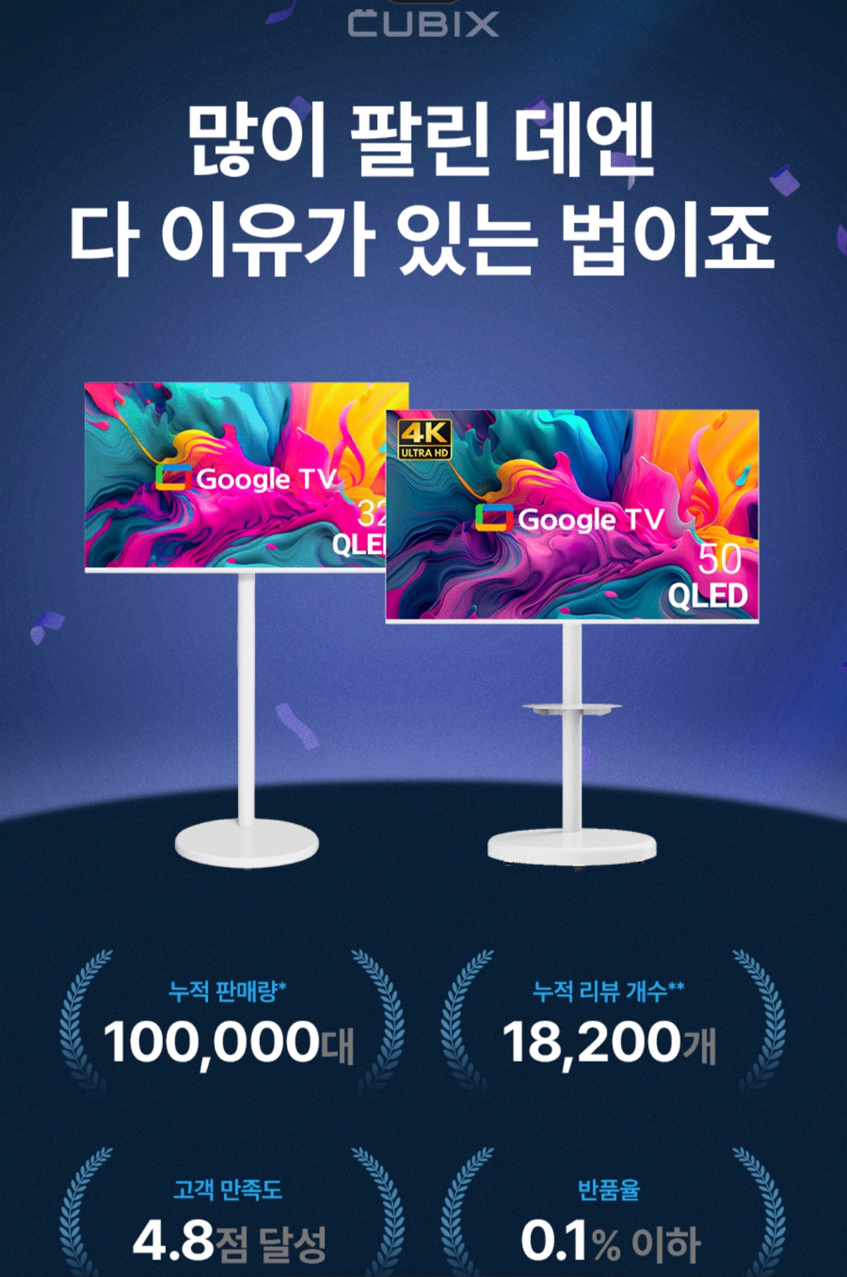 무빙큐빅스 스마트 TV 32인치+거치대 (199,000원/무료) (2)