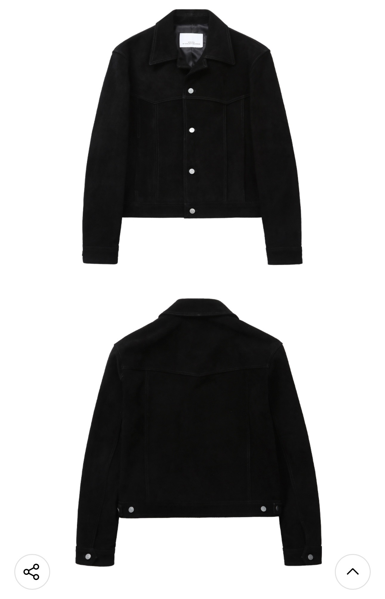 커넥트킨록 카우 스웨이드 트러커 자켓 블랙