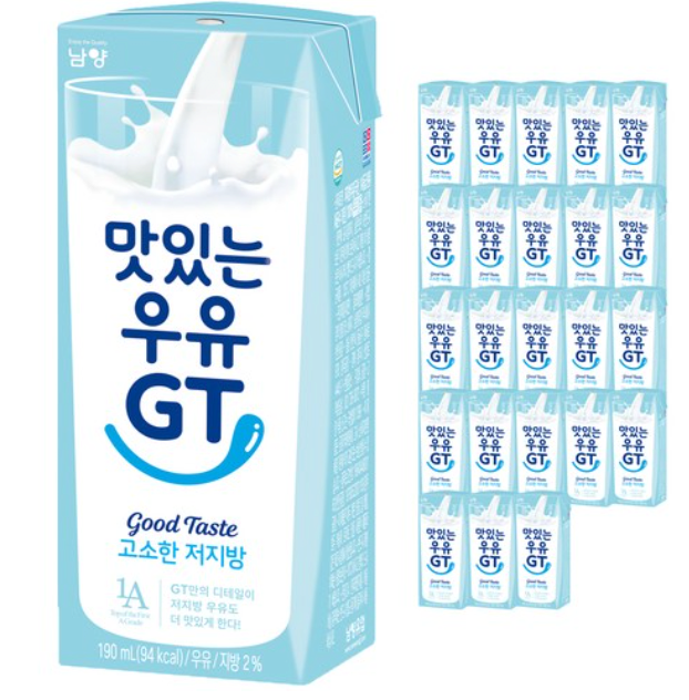 image.png [쿠팡] 맛있는우유GT 고소한 저지방 멸균우유 190ml 24개 와우 (13,240원) (무료)