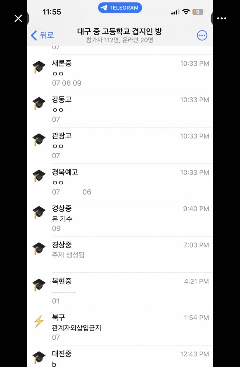 [잡담] 지인능욕방 지금까지 올라온 학교/지역 | 인스티즈