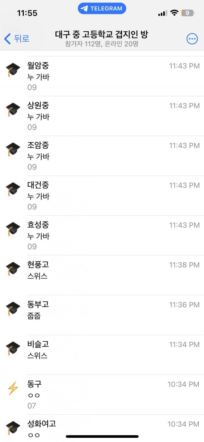 [잡담] 지인능욕방 지금까지 올라온 학교/지역 | 인스티즈