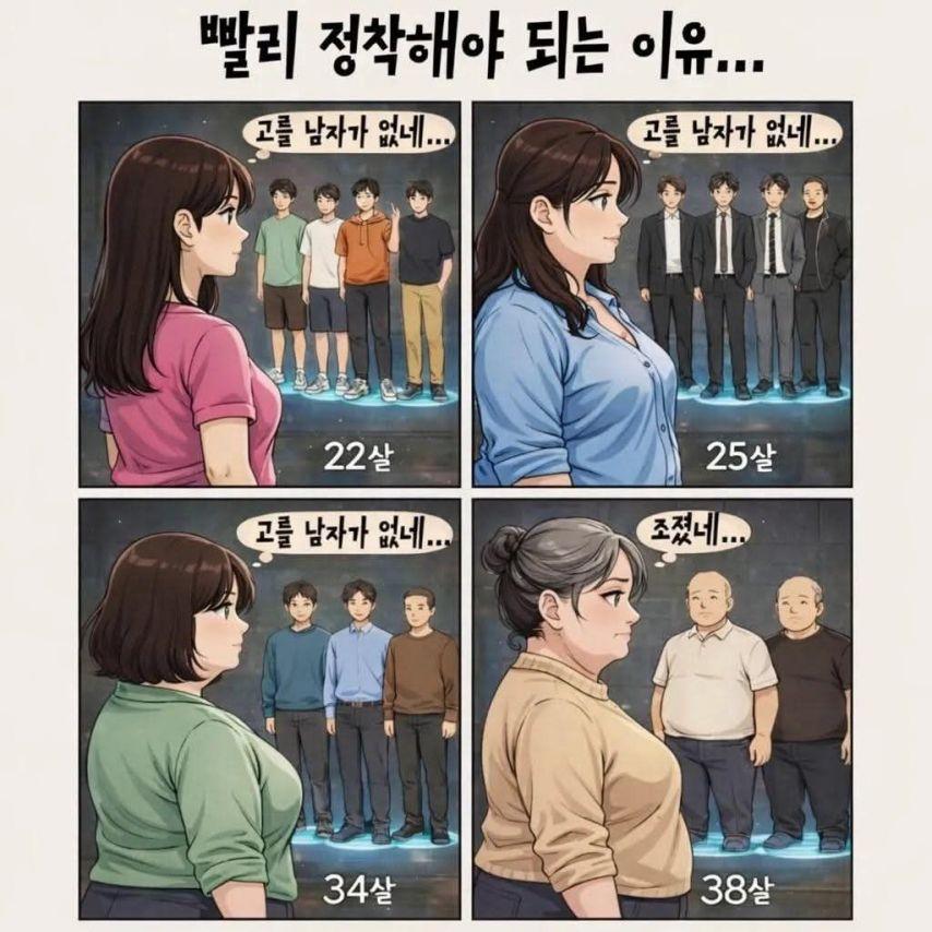 여자들이 노처녀가 되는 과정..jpg