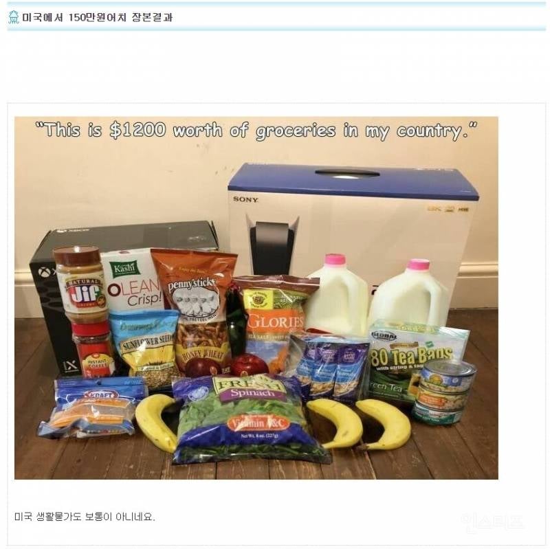 미국에서 150만원어치 장본 결과 | 인스티즈