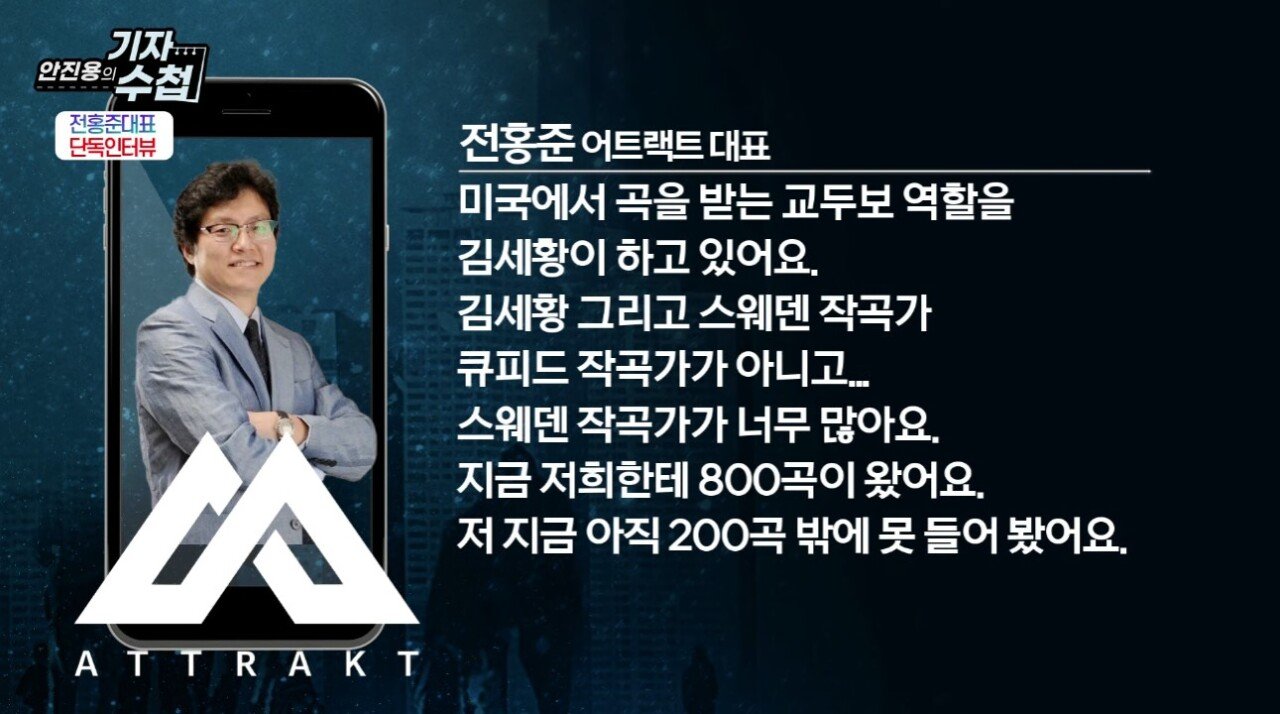 새 걸그룹 런칭 예고 후 2주 만에 800곡 제안 받았다는 전홍준 대표 ㄷㄷ