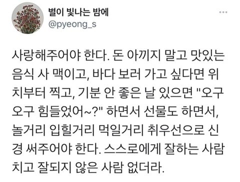 내 인생을 지탱해주는 것들 | 인스티즈