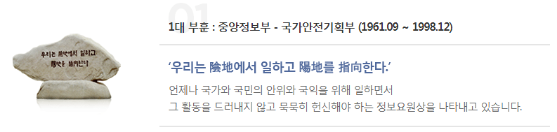 국가정보원_1대_부훈(원훈).png 역대 국정원 원훈