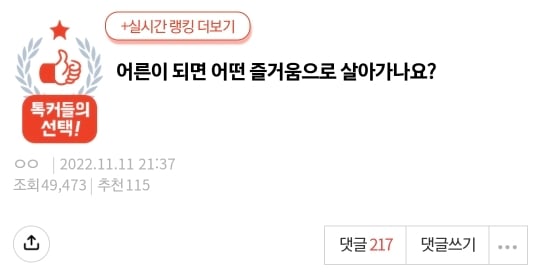 어른이 되면 어떤 즐거움으로 살아가나요? | 인스티즈
