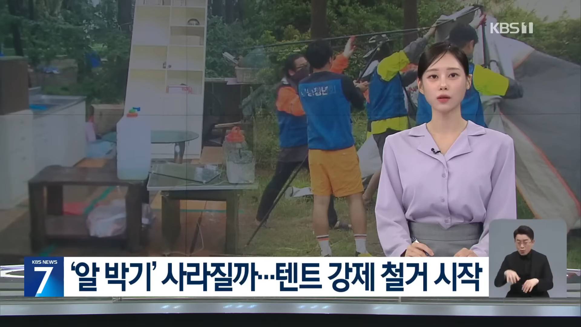 제주에서 알박기 하는 한 텐트 철거 도중에 나온 물건들 | 인스티즈