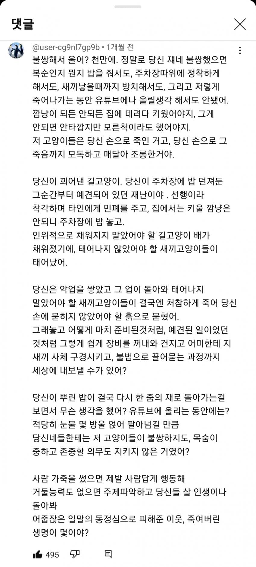 캣맘 줘패는 댓글 ㅋㅋㅋㅋ ..jpg