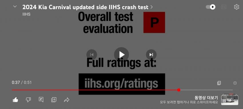 기아 카니발 IHS 테스트 근황