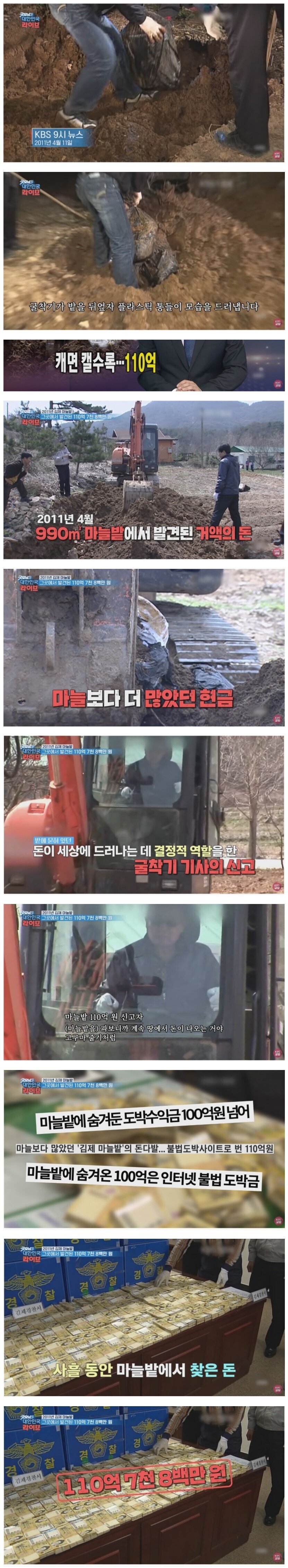 마늘 밭에서 110억 발견했던 사람 근황