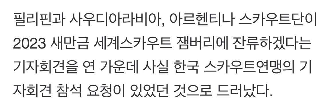 필리핀·사우디 뜬금 \'잼버리 잔류 회견\'…사실