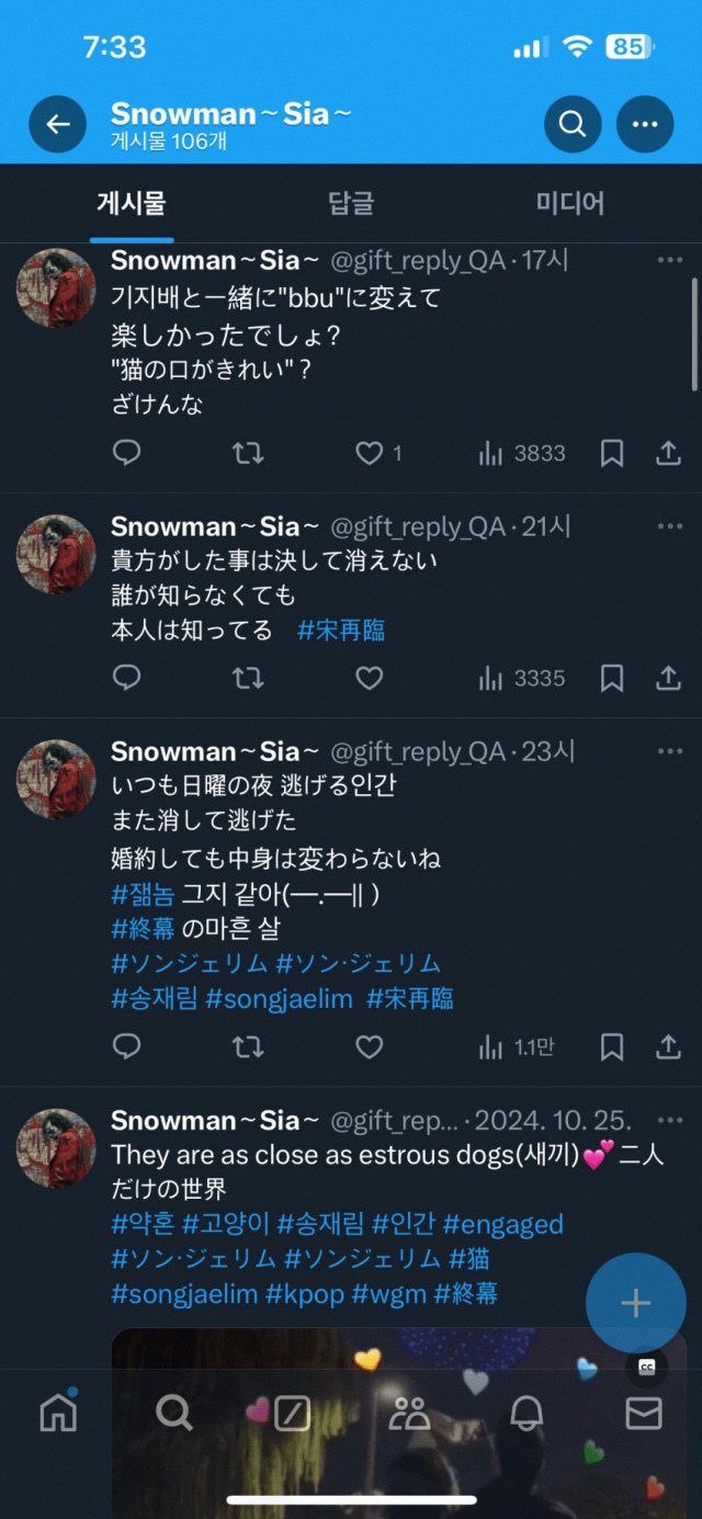 image.png 故송재림, 알고보니 일본인 악질 사생팬에 괴롭힘 당했다…비보에 돌연 계정 삭제