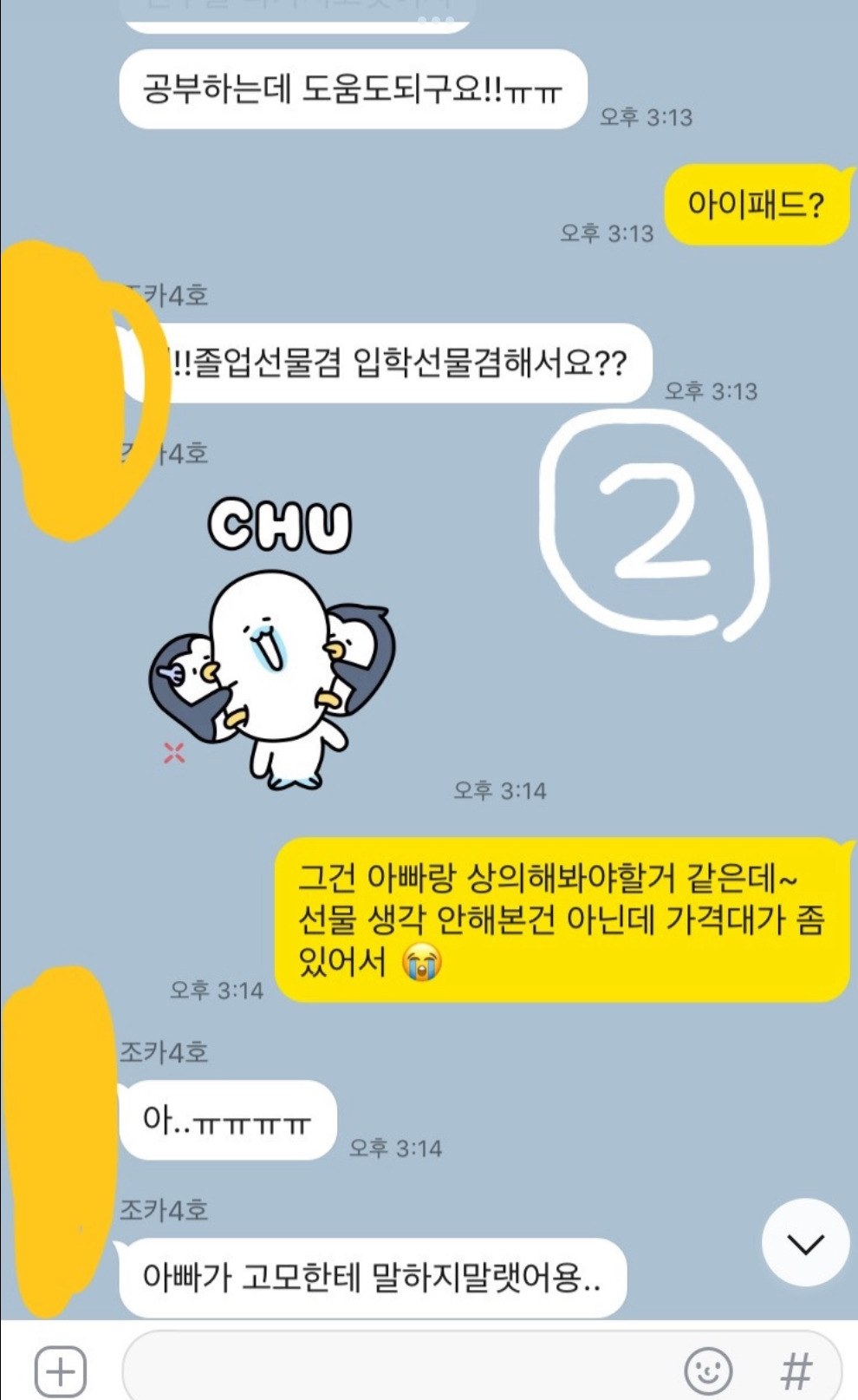 (카톡있음) 아이패드 사달라는 조카 3번째 사진
