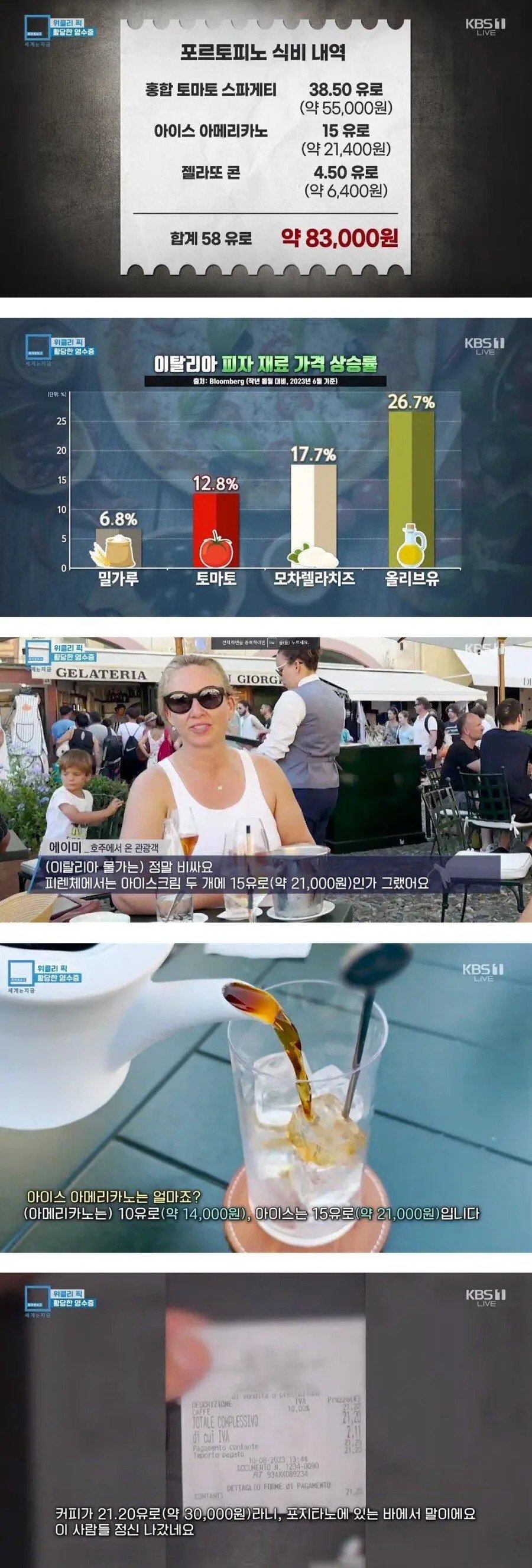 요즘 이탈리아 관광지 미친 바가지 ㄷㄷ...jpg