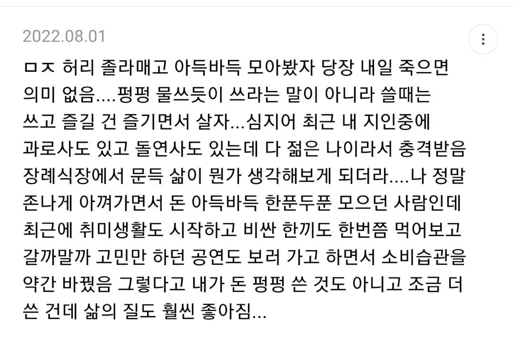 나 간호사인데 너무 아득바득 돈 모으지마.jpg 13번째 사진