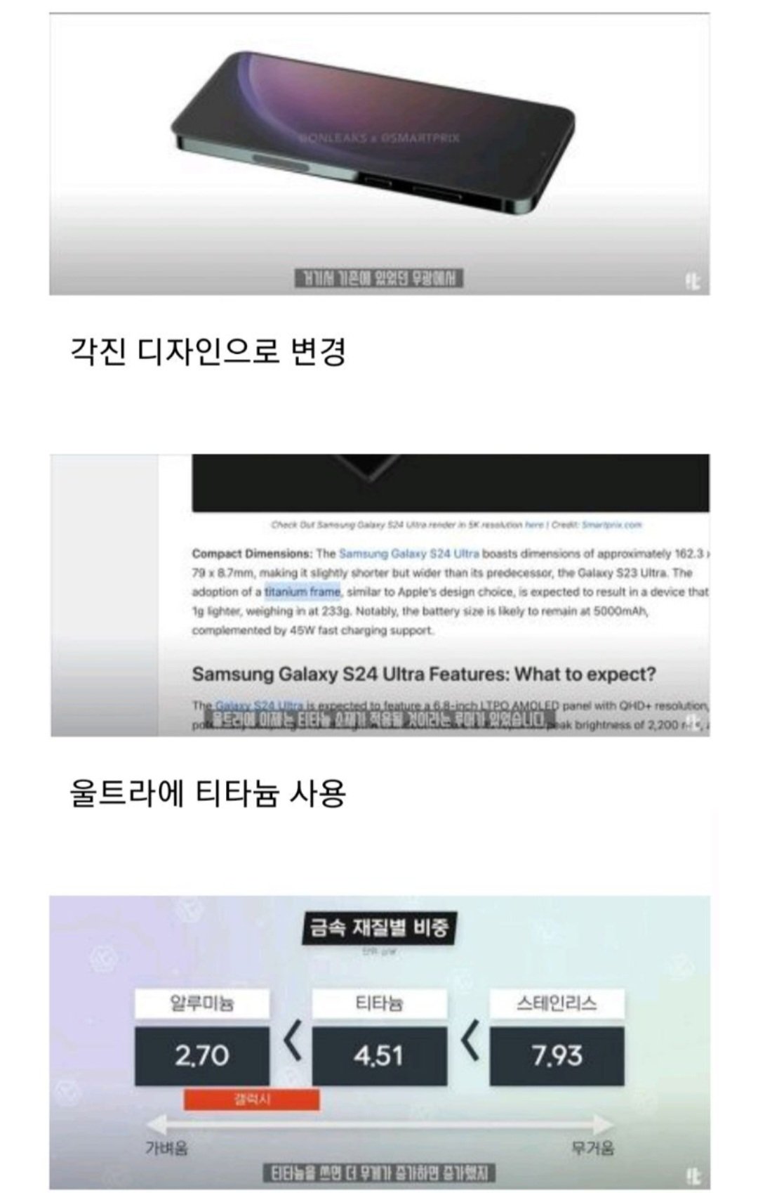 갤럭시 S24 루머 정리