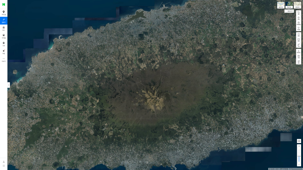 제주.png 대한민국 주요도시들의 위성사진