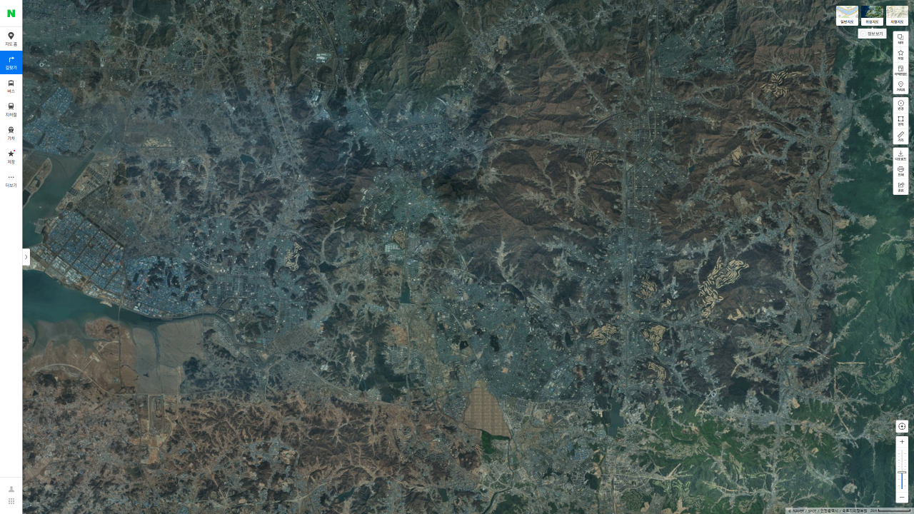 경기남부_안산수원성남.png 대한민국 주요도시들의 위성사진