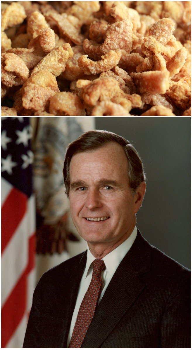 president-george-h-w-bush-pork-rinds.jpg 역대 미국 대통령들의 최애 음식들