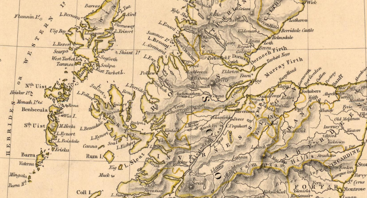 The British Isles - Scot (1842).png 대동여지도(1861)가 나오던 시기의 영국의 지도는 어땠을까?