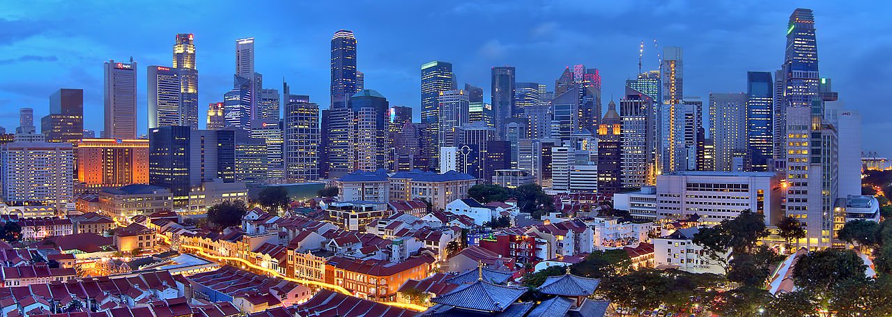 1280px-Singapore_skyline_from_Chinatown_at_blue_hour_(8463911183).jpg 마천루가 많은 도시 TOP 25