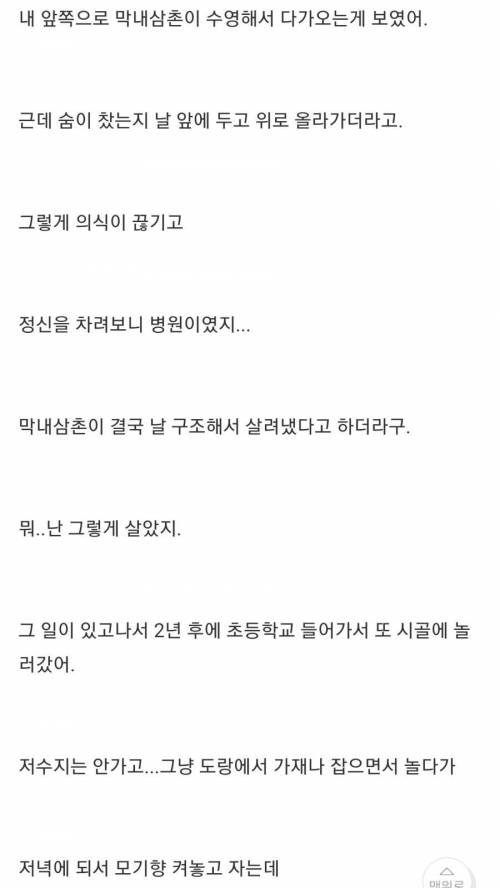 저수지에 빠진 썰