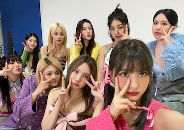 The members of the K pop band Twice