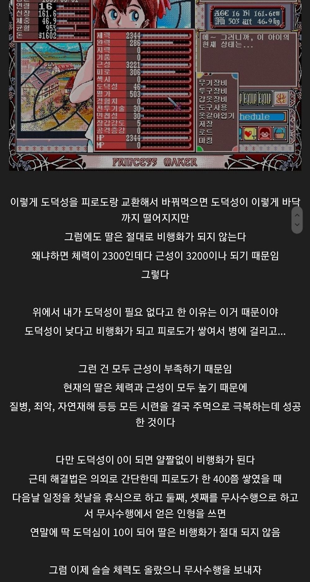 프린세스 메이커1 딸 여왕 만들기 가장 확실한 공략3.jpg